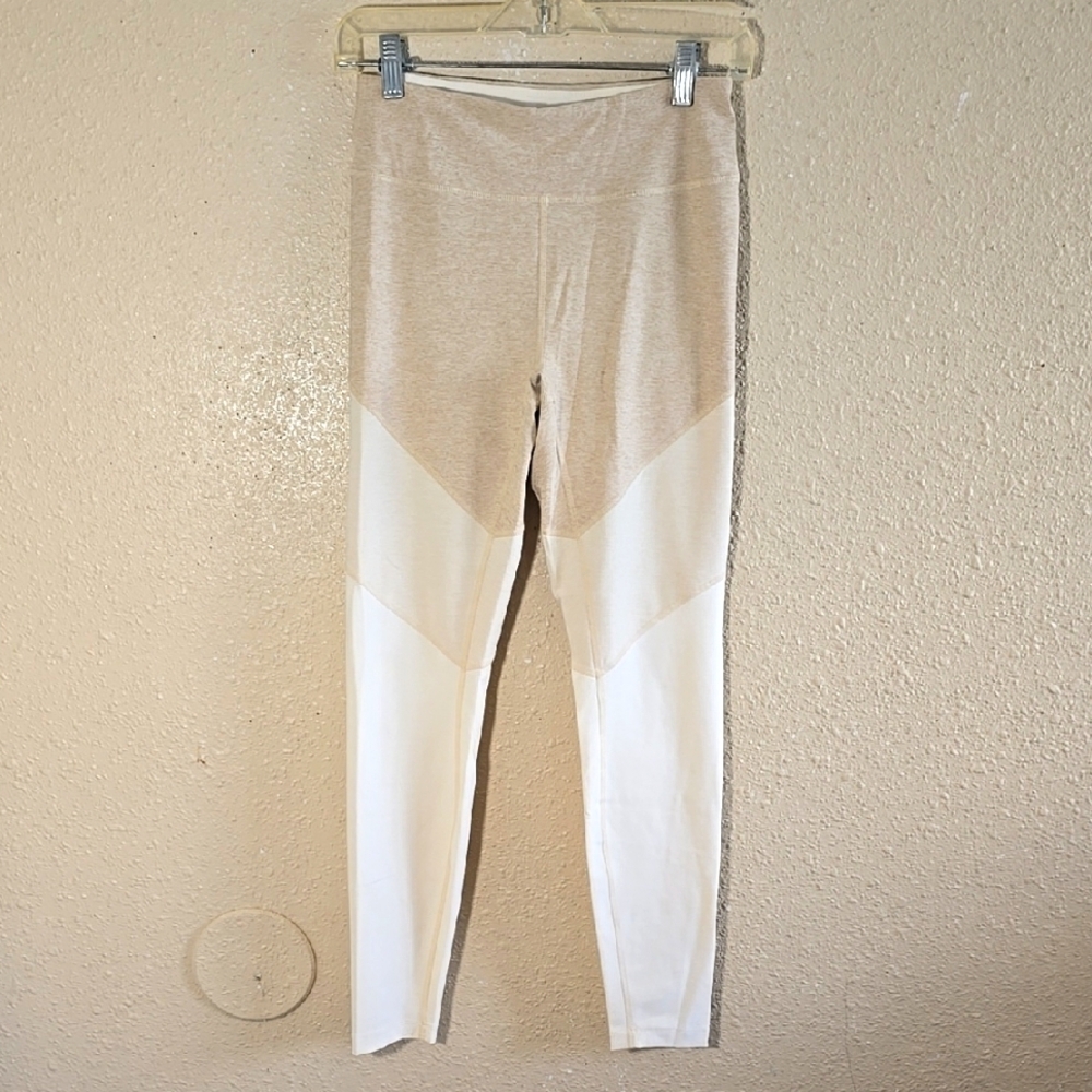Outdoor Voices Beige and White Leggings